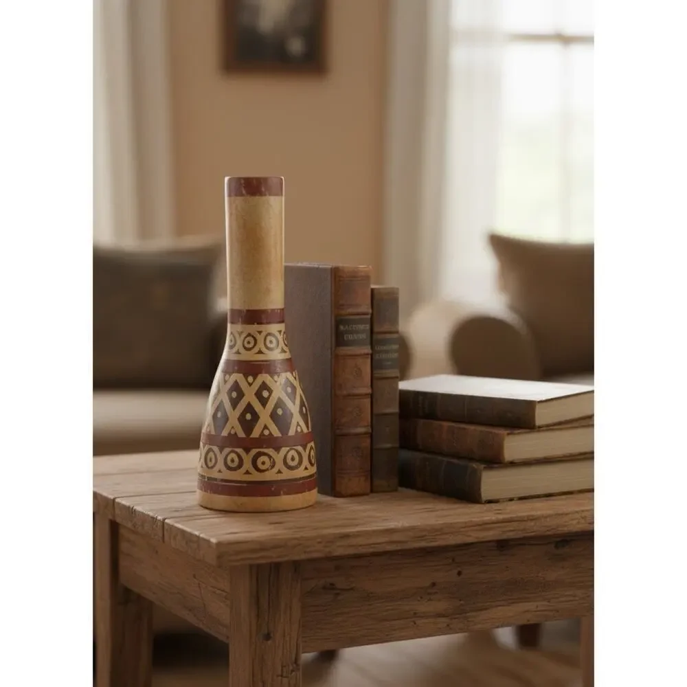 Pier 1 Imports Colombian Vase Tribal Print Bohemian Style